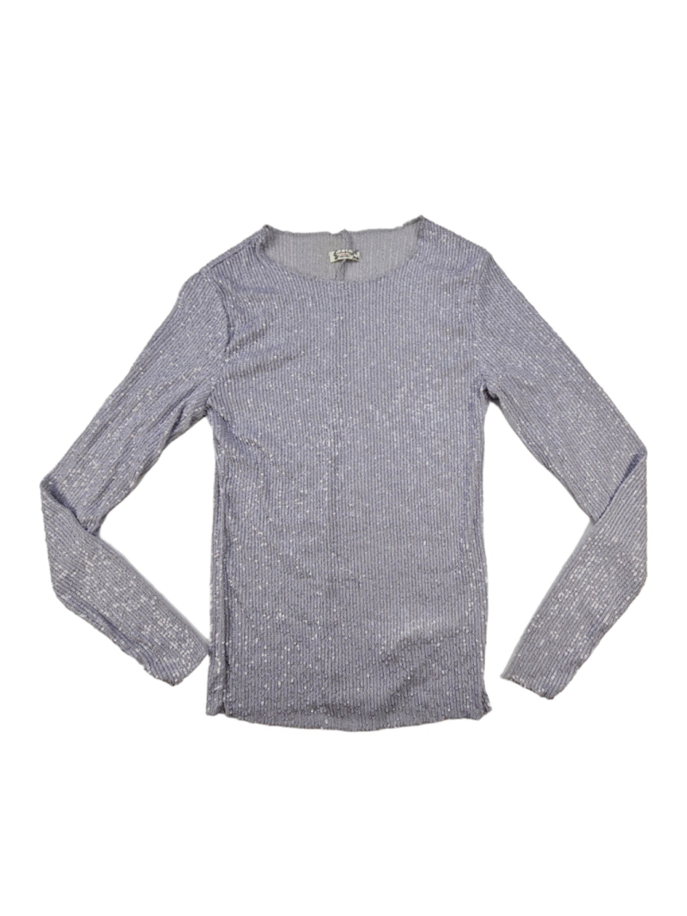Free People Gold Rush Sequin Top Women S Lavender Long Sleeve Sheer Party